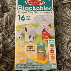 Melissa & Doug Blockables Snap & Play Set - White, Yellow, Red